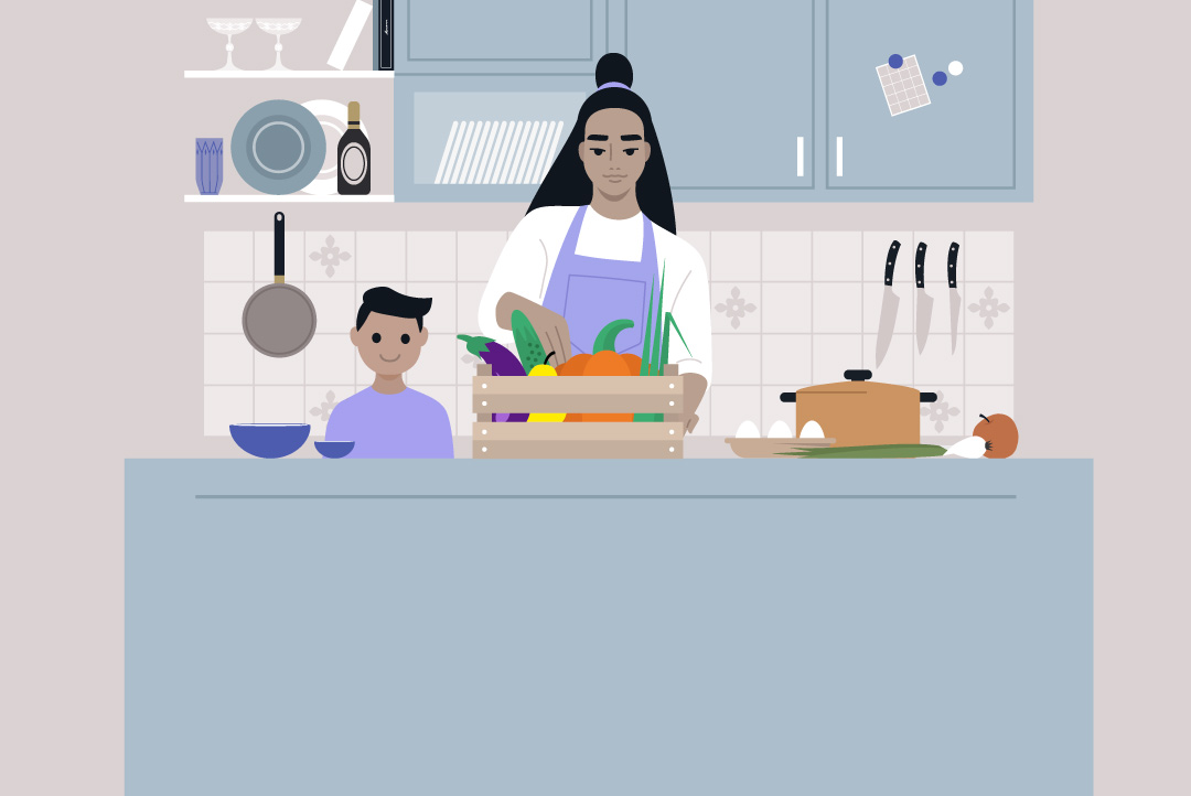 person prepping a meal at home