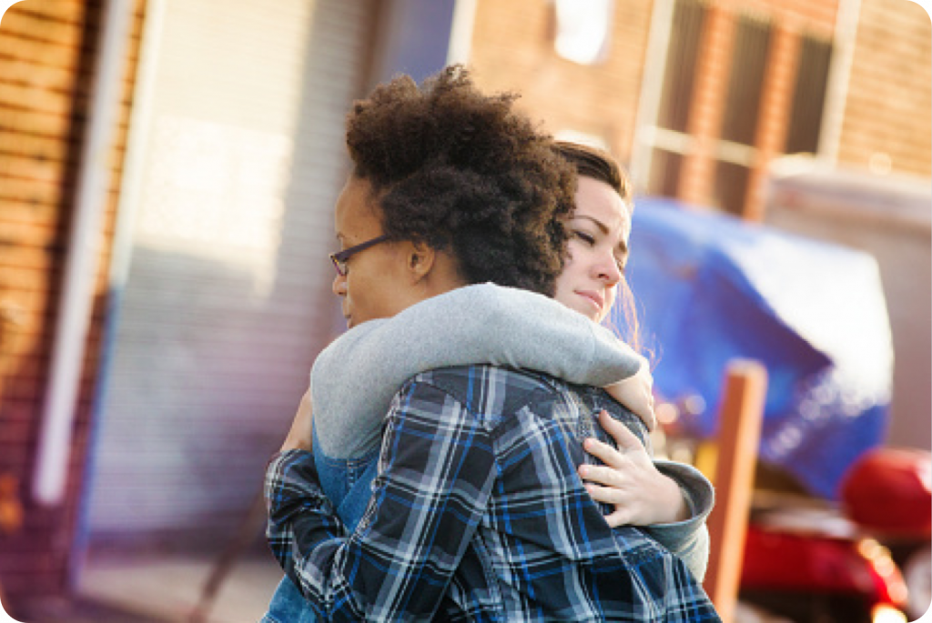 people hugging