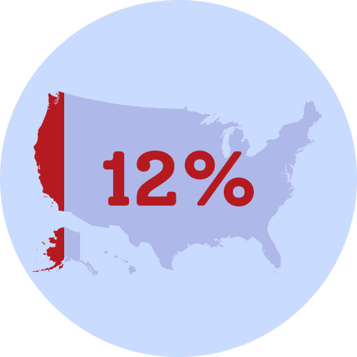12% full outline of USA