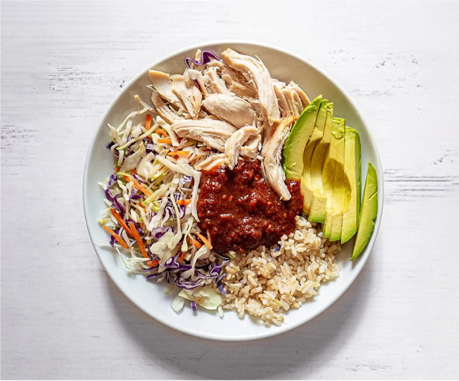 Easy chicken taco bowl