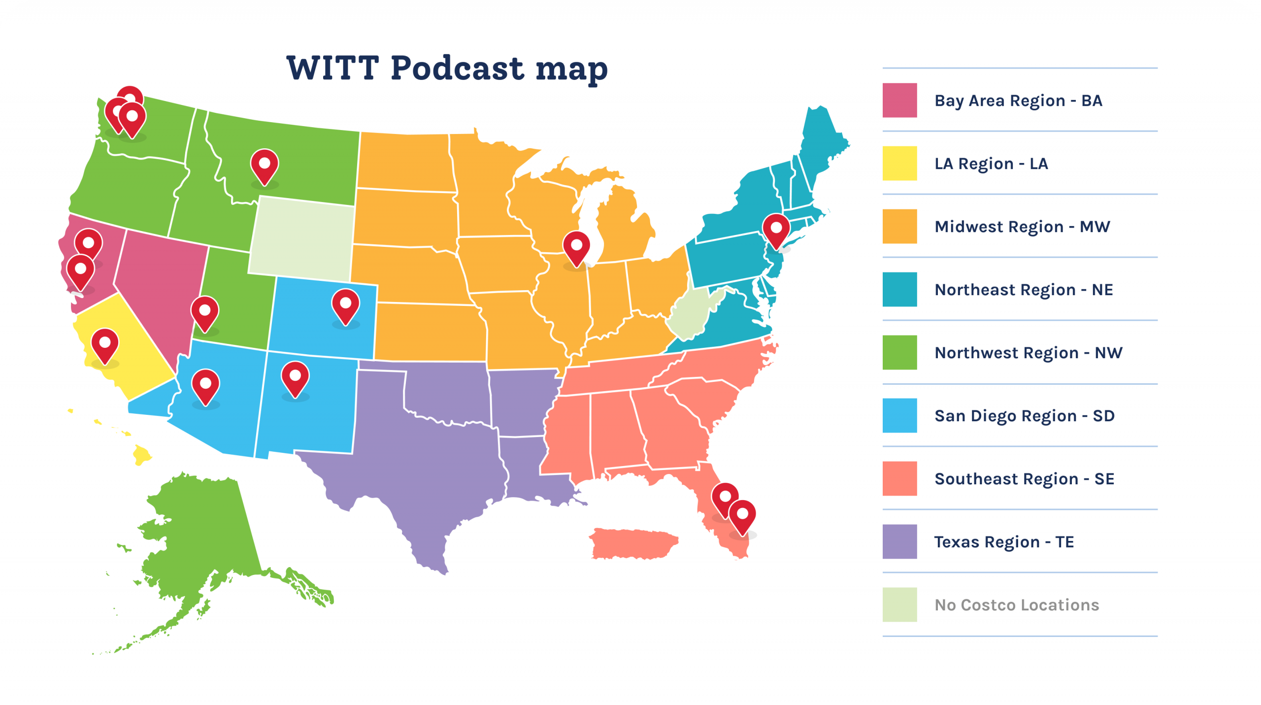 WITT Podcast Map